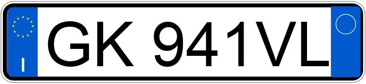 Numer rejestracyjny GK941VL posiada BMW Serie 1