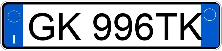 Numer rejestracyjny GK996TK posiada JEEP Renegade