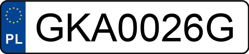 Numer rejestracyjny GKA 0026G posiada DODGE Grand Caravan 3.6 Kat. MR`11 GT Aut. - GKA0026G