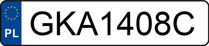 Numer rejestracyjny GKA 1408C posiada VOLKSWAGEN TRANSPORTER - GKA1408C
