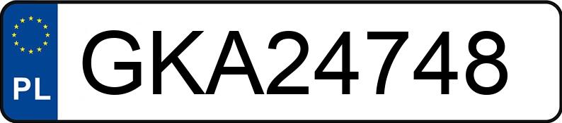 Numer rejestracyjny GKA 24748 posiada VOLKSWAGEN Passat GP 1.9 TDI MR`00 E3 Comfortline 4MOTION - GKA24748