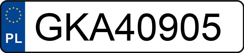 Numer rejestracyjny GKA 40905 posiada AUDI A3 - GKA40905