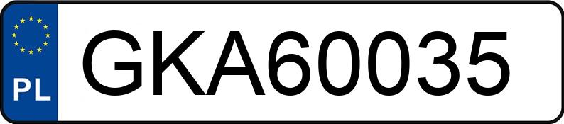 Numer rejestracyjny GKA 60035 posiada VOLKSWAGEN GOLF - GKA60035