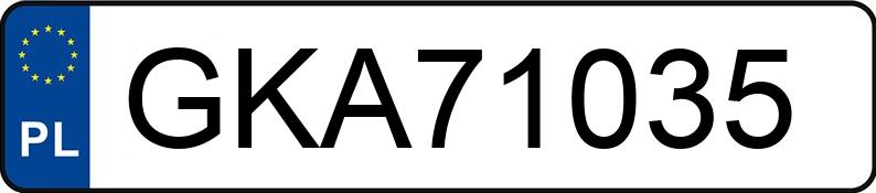 Numer rejestracyjny GKA 71035 posiada AUDI A6 Avant 2.0 TDi MR`11 E5 4G A6 Avant 2.0 TDi MR`11 E5 4G - GKA71035