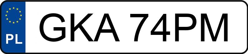 Numer rejestracyjny GKA 74PM posiada AUDI 80 1.9 TD Kat. B4 80 1.9 TD Kat. B4 - GKA74PM