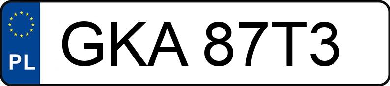 Numer rejestracyjny GKA 87T3 posiada VOLKSWAGEN Passat B5 1.9 TDI MR`96 E2 Highline - GKA87T3