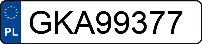 Numer rejestracyjny GKA 99377 posiada MAZDA 6 - GKA99377