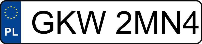 Numer rejestracyjny GKW 2MN4 posiada FORD MUSTANG - GKW2MN4