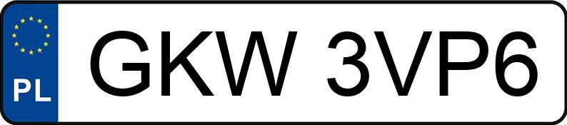 Numer rejestracyjny GKW 3VP6 posiada AUDI A6 - GKW3VP6