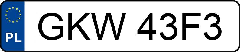 Numer rejestracyjny GKW 43F3 posiada TOYOTA AVENSIS 2.0 D-4D - GKW43F3