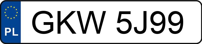 Numer rejestracyjny GKW 5J99 posiada MERCEDES-BENZ 124 - GKW5J99