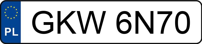 Numer rejestracyjny GKW 6N70 posiada TOYOTA COROLLA - GKW6N70