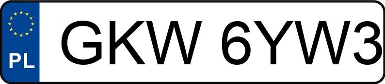 Numer rejestracyjny GKW 6YW3 posiada BMW 528I XDRIVE - GKW6YW3