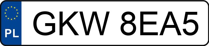 Numer rejestracyjny GKW 8EA5 posiada SKODA SUPERB - GKW8EA5