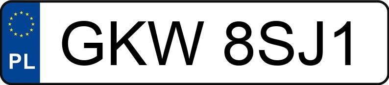 Numer rejestracyjny GKW 8SJ1 posiada MITSUBISHI PAJERO - GKW8SJ1