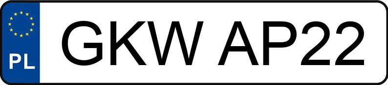 Numer rejestracyjny GKW AP22 posiada BMW 530 Diesel DPF MR`07 E4 E60 530 Diesel DPF MR`07 E4 E60 - GKWAP22