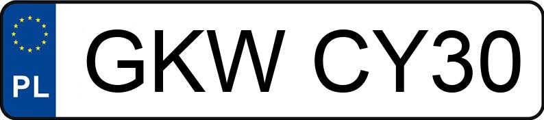 Numer rejestracyjny GKW CY30 posiada KRONE --- - GKWCY30