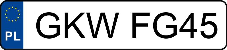 Numer rejestracyjny GKW FG45 posiada VOLKSWAGEN TRANSPORTER - GKWFG45 Numer rejestracyjny GKW FG45 posiada VOLKSWAGEN TRANSPORTER - GKWFG45