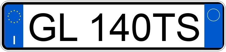 Numer rejestracyjny GL140TS posiada AUDI A3 4a serie