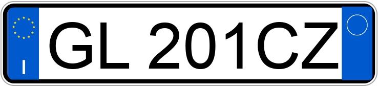 Numer rejestracyjny GL201CZ posiada PORSCHE Taycan