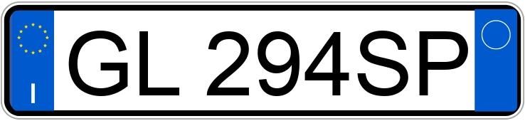 Numer rejestracyjny GL294SP posiada Toyota Yaris