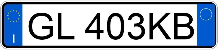 Numer rejestracyjny GL403KB posiada AUDI A3 4a serie