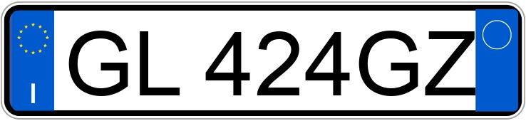 Numer rejestracyjny GL424GZ posiada BMW Serie 1