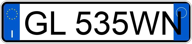 Numer rejestracyjny GL535WN posiada VOLKSWAGEN Golf 8a serie