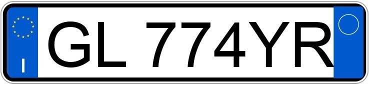 Numer rejestracyjny GL774YR posiada FIAT PANDA