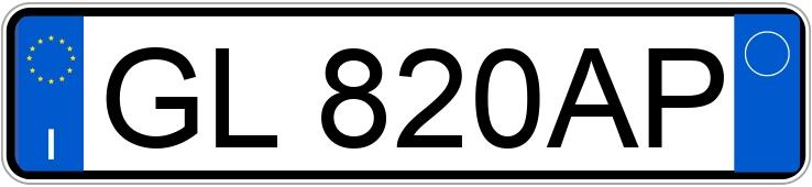 Numer rejestracyjny GL820AP posiada ALFA ROMEO Giulia