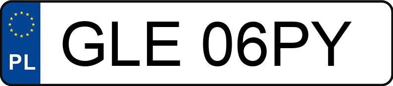 Numer rejestracyjny GLE 06PY posiada OPEL Vectra B 2.0 DTI Kat. MR`95 - GLE06PY