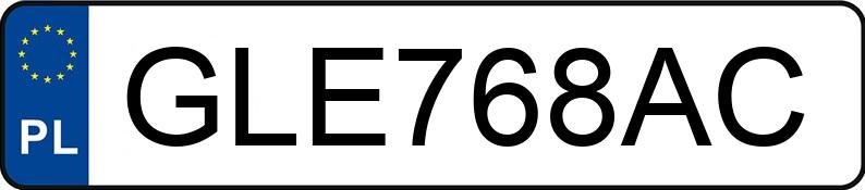 Pirat drogowy w pojeździe o numerach rejestracyjnych GLE768AC