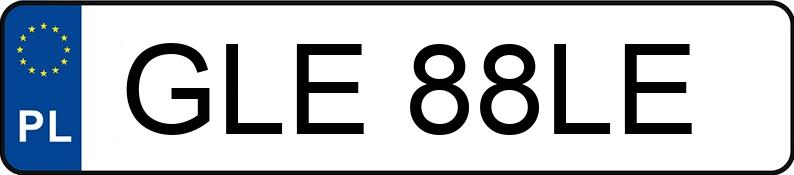 Numer rejestracyjny GLE 88LE posiada MERCEDES-BENZ ML 320 - GLE88LE