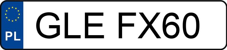 Numer rejestracyjny GLE FX60 posiada FORD TRANSIT CONNECT - GLEFX60