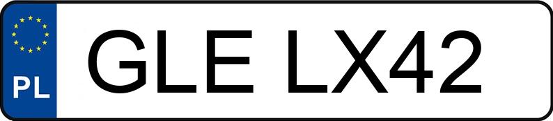 Numer rejestracyjny GLE LX42 posiada FORD Mondeo 2.5i MR`01 E3 Ghia - GLELX42