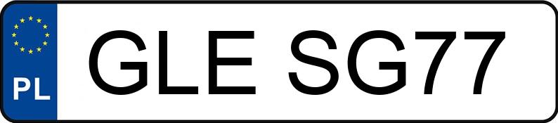 Numer rejestracyjny GLE SG77 posiada TOYOTA COROLLA - GLESG77