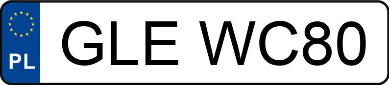 Numer rejestracyjny GLE WC80 posiada AUDI A6 - GLEWC80