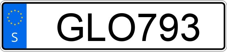 Numer rejestracyjny GLO793 posiada  