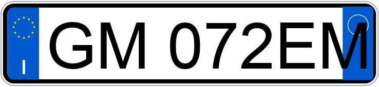 Numer rejestracyjny GM072EM posiada FIAT Panda 3a serie