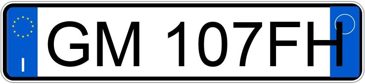 Numer rejestracyjny GM107FH posiada FIAT 500