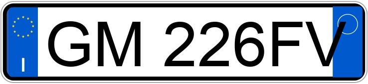 Numer rejestracyjny GM226FV posiada FIAT 500X