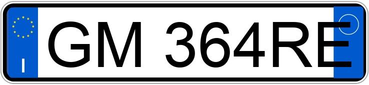 Numer rejestracyjny GM364RE posiada FIAT Tipo