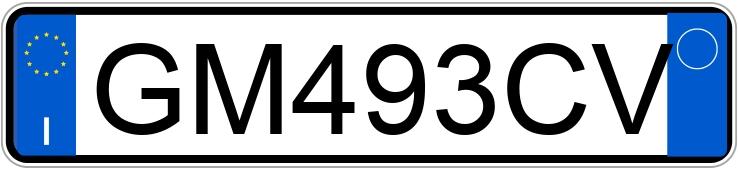 Numer rejestracyjny GM493CV posiada PEUGEOT 206