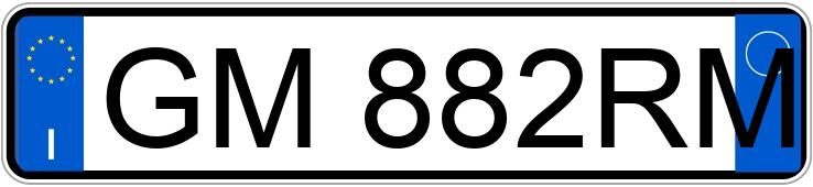 Numer rejestracyjny GM882RM posiada EVO Evo 3