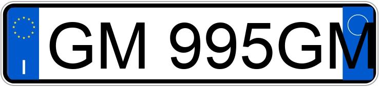 Numer rejestracyjny GM995GM posiada VOLKSWAGEN Golf 8a serie