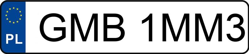 Numer rejestracyjny GMB 1MM3 posiada BMW 120 Diesel MR`11 E5 F20/F21 xDrive - GMB1MM3