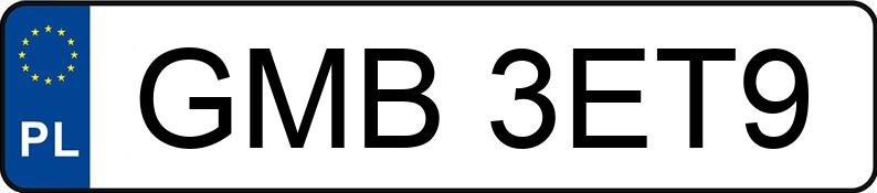 Numer rejestracyjny GMB 3ET9 posiada RENAULT MODUS - GMB3ET9