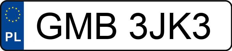 Numer rejestracyjny GMB 3JK3 posiada OPEL ZAFIRA TOURER - GMB3JK3