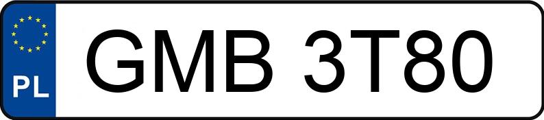 Numer rejestracyjny GMB 3T80 posiada AUDI A6 - GMB3T80