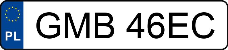 Numer rejestracyjny GMB 46EC posiada MERCEDES-BENZ 190 - GMB46EC